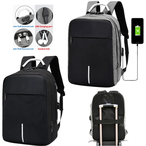 [var571] Mochila Anti Robo 28cm x 55cm x 40cm Con Combinación