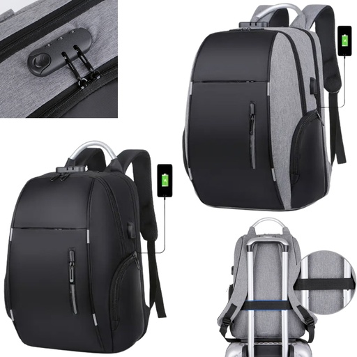 [var832] Mochila Anti Robo 25cm x 55cm x 75cm Con Combinación